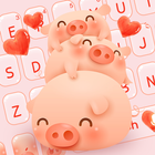 Cute Pink Pig keyboard biểu tượng