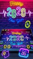 Neon Happy New Year 2020 Affiche