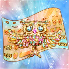 download Golden Diamond Owl Keyboard APK