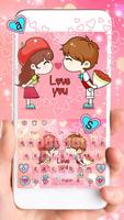 Love Couple Keyboard Plakat