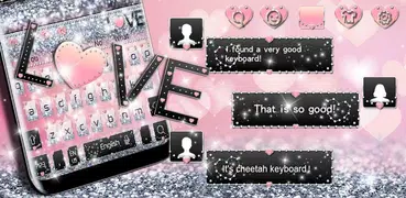 Love Diamond Glitter Keyboard