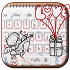 Клавиатура любовных писем иконка