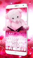 Lovely Teddy White Bear Keyboard screenshot 1