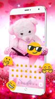 Lovely Teddy White Bear Keyboard screenshot 2