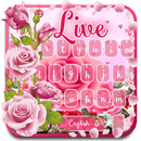 Live Pink Rose Keyboard Theme APK