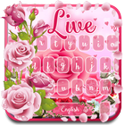 Live Pink Rose Keyboard Theme icône