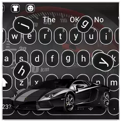 Luxury black sports car keyboard