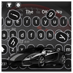 Luxury black sports car keyboard