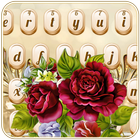 Luxurious Golden Rose Keyboard أيقونة