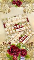 Luxurious Golden Rose Keyboard poster