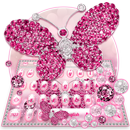 Luxurious Pink Diamond Butterfly Keyboard APK