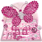 Luxurious Pink Diamond Butterfly Keyboard icon