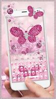 Luxurious Pink Diamond Butterfly Keyboard screenshot 1