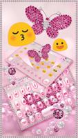 Luxurious Pink Diamond Butterfly Keyboard screenshot 2
