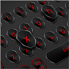 Modern Black Red Keyboard icon