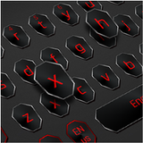 Modern Black Red Keyboard icon