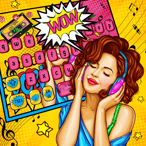 Music Pop Art Keyboard Theme