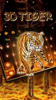 Poster Tema della tastiera 3D Tiger
