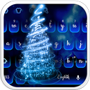 Blue Neon Christmas Tree Keyboard APK