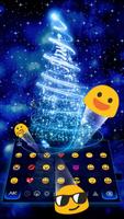 Blue Neon Christmas Tree Keyboard capture d'écran 2