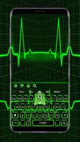 Neon Heartbeat Keyboard Affiche
