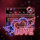 Neon Love Heart Keyboard Theme-APK