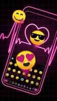 Neon Pink Love Heart Keyboard ภาพหน้าจอ 2