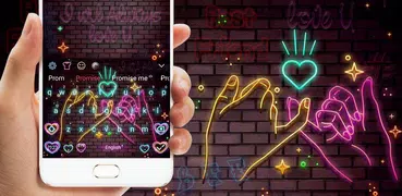 Neon Pink Promise Keyboard Theme
