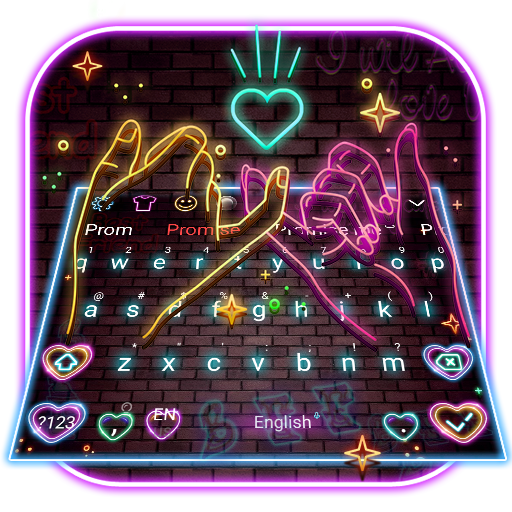 Neon Pink Promise Keyboard Theme