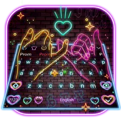 Neon Pink Promise Keyboard Theme