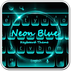 Скачать Неоновая синяя клавиатура APK