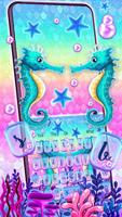 Seahorse Ocean Keyboard poster