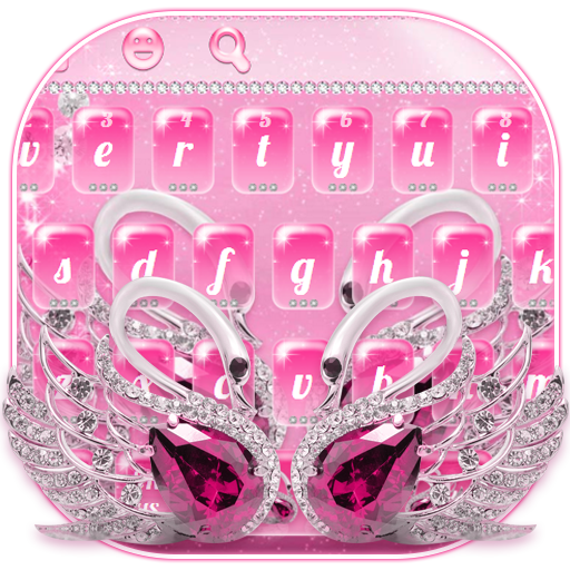 Luxurious Diamond Lover Swan Keyboard