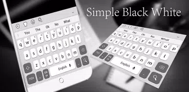 Einfache Schwarz-Weiß-Tastatur