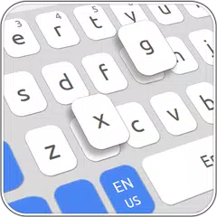 Скачать Simple White Blue Keyboard APK