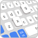 Simple White Blue Keyboard-APK