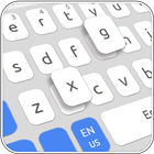 Simple White Blue Keyboard ikon