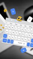 برنامه‌نما Simple White Blue Keyboard عکس از صفحه