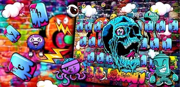 Skull Graffiti Keyboard Theme