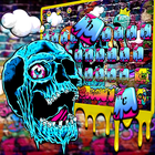 Skull Graffiti Keyboard Theme Zeichen