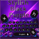 स्टाइलिश ब्लैक पर्पल कीबोर्ड APK