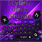Stylish Black Purple Keyboard أيقونة