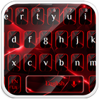 Stylish Black Red Keyboard icono