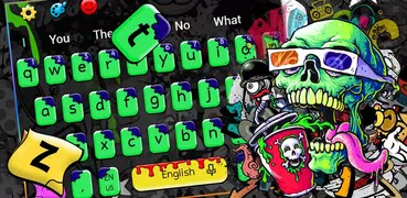 Street Skull Graffiti Keyboard