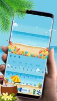 3D Summer Beach DP Gravity Keyboard Theme poster