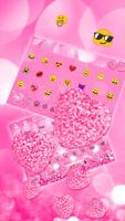Pink Diamond Heart Keyboard Poster