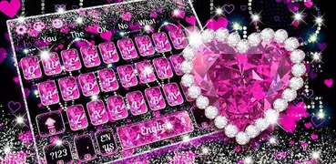 Pink Diamond Heart keyboard