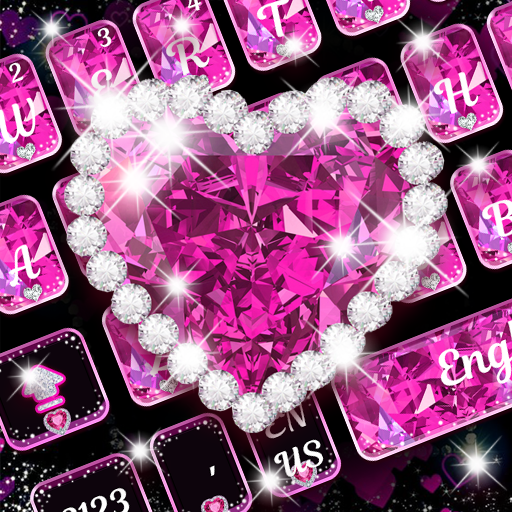 Teclado Pink Diamond Heart