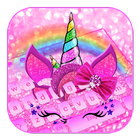 Pembe Unicorn klavye simgesi