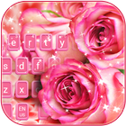 لوحة المفاتيح الوردي أيقونة